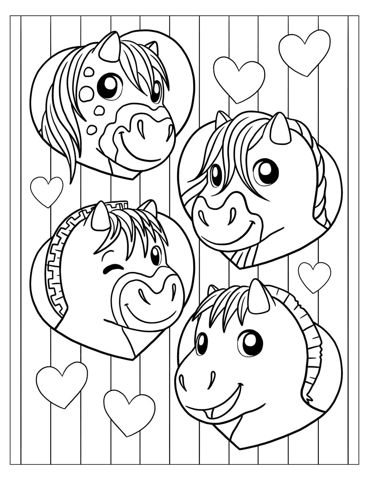 Penny Kawaii Paarden Kleurboek