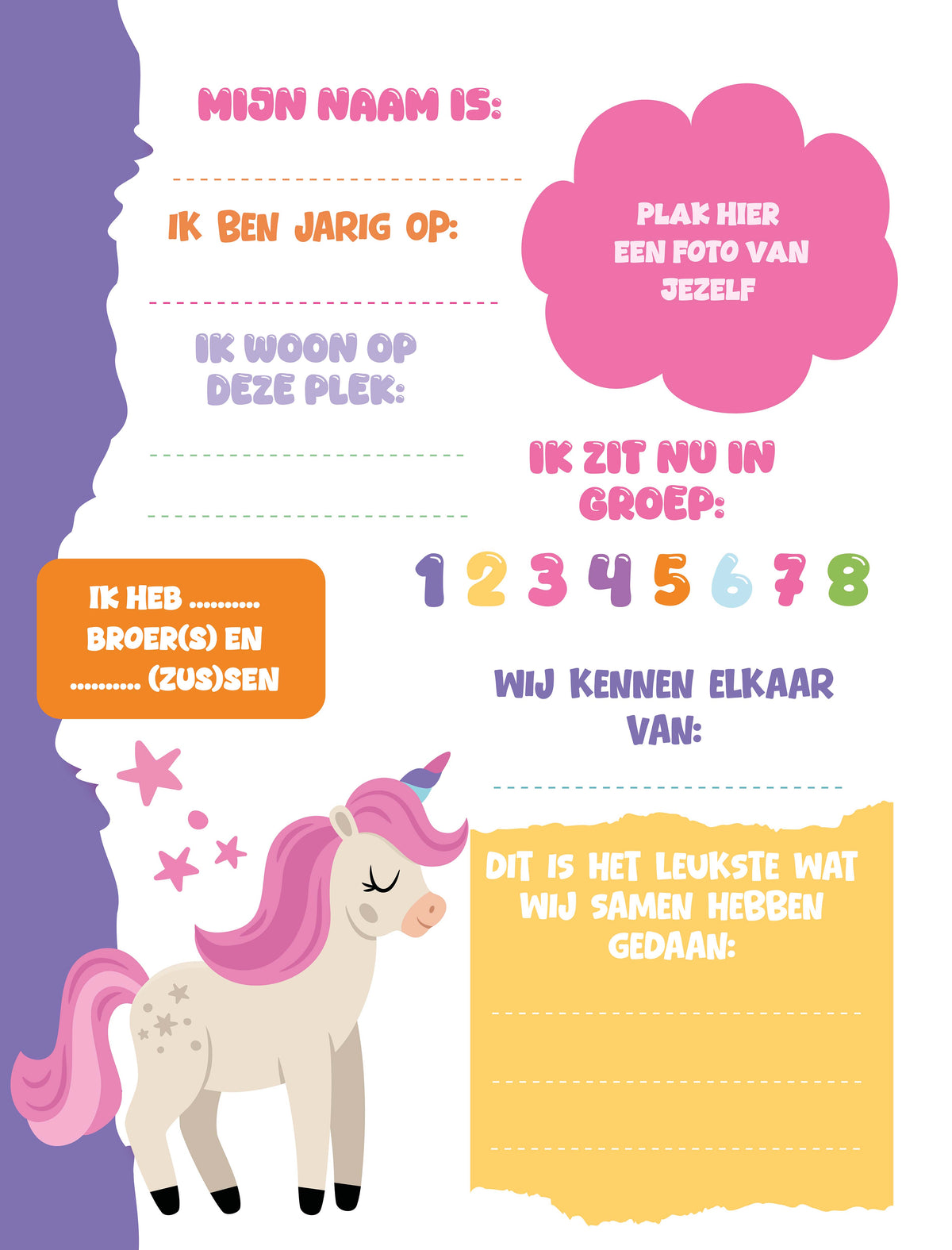 Penny Junior Unicorn Vriendenboek